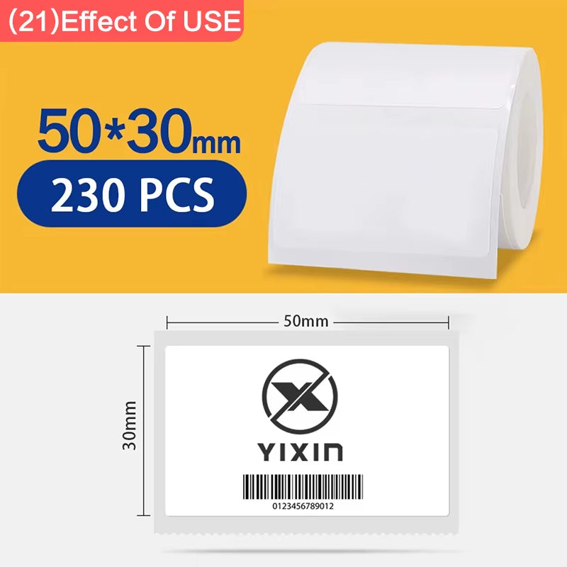 B1 White Sticker 3/5/10 Rolls Waterproof Paper Adhesive Label White Anti-Oil for B1 B21 Mini Thermal Printer Tape