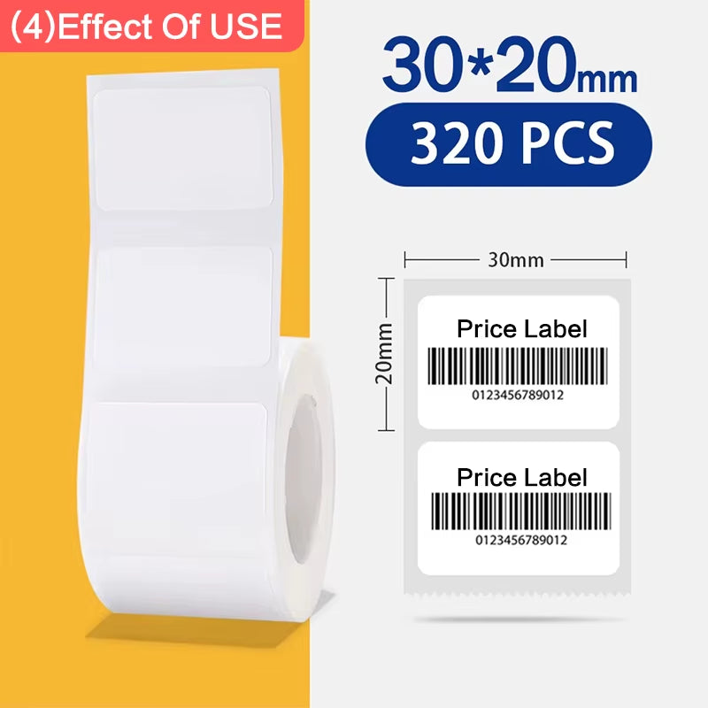 B1 White Sticker 3/5/10 Rolls Waterproof Paper Adhesive Label White Anti-Oil for B1 B21 Mini Thermal Printer Tape