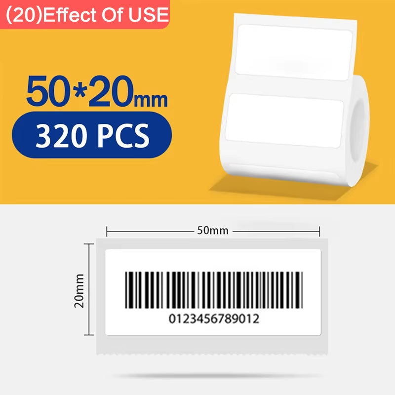 B1 White Sticker 3/5/10 Rolls Waterproof Paper Adhesive Label White Anti-Oil for B1 B21 Mini Thermal Printer Tape