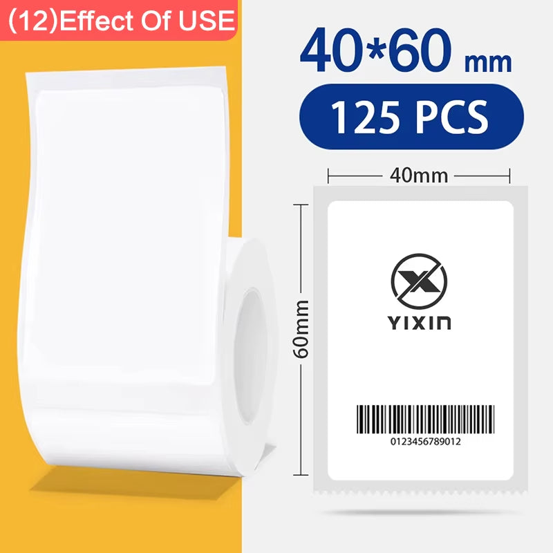 B1 White Sticker 3/5/10 Rolls Waterproof Paper Adhesive Label White Anti-Oil for B1 B21 Mini Thermal Printer Tape